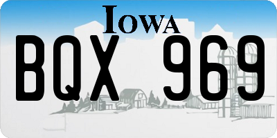 IA license plate BQX969