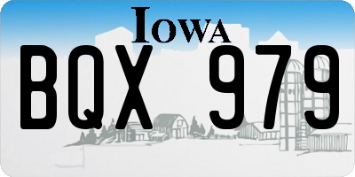 IA license plate BQX979