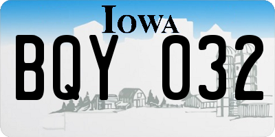 IA license plate BQY032