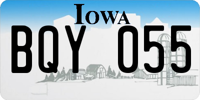 IA license plate BQY055