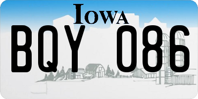 IA license plate BQY086