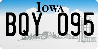 IA license plate BQY095
