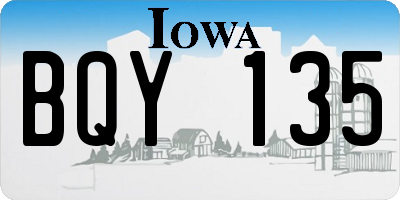 IA license plate BQY135