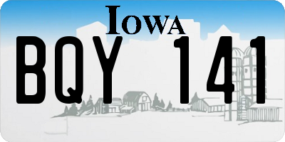 IA license plate BQY141