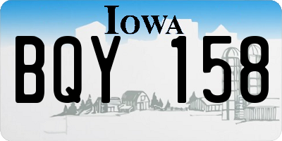 IA license plate BQY158