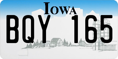 IA license plate BQY165