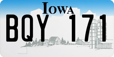 IA license plate BQY171