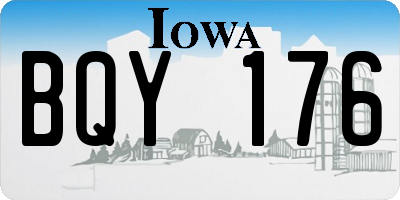 IA license plate BQY176