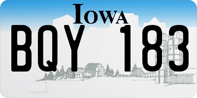IA license plate BQY183
