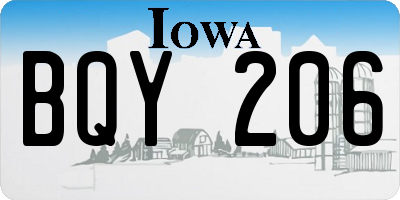 IA license plate BQY206