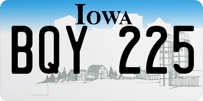 IA license plate BQY225