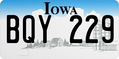 IA license plate BQY229