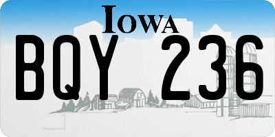 IA license plate BQY236