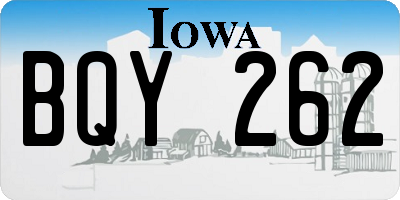 IA license plate BQY262