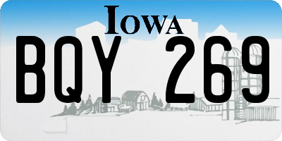 IA license plate BQY269