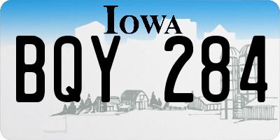 IA license plate BQY284