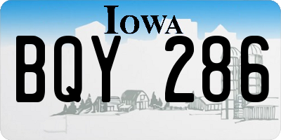 IA license plate BQY286