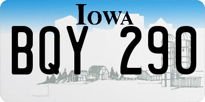 IA license plate BQY290