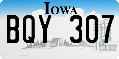 IA license plate BQY307
