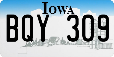 IA license plate BQY309