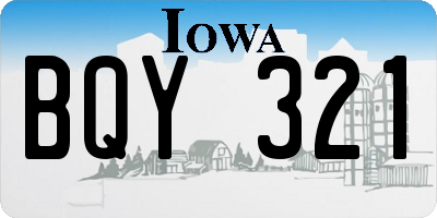 IA license plate BQY321