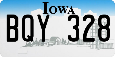 IA license plate BQY328