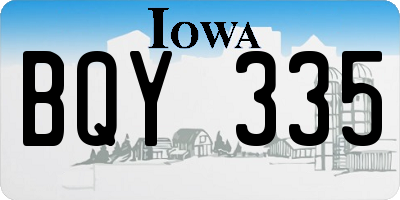 IA license plate BQY335