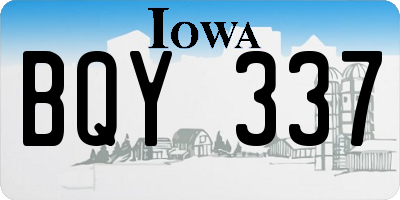IA license plate BQY337