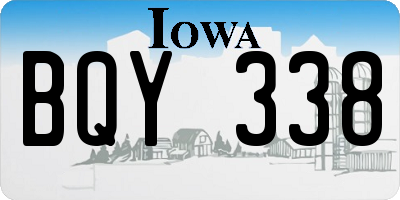 IA license plate BQY338
