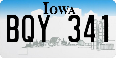 IA license plate BQY341