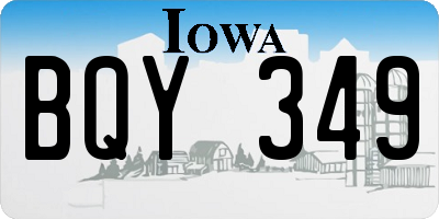 IA license plate BQY349