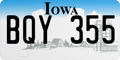 IA license plate BQY355