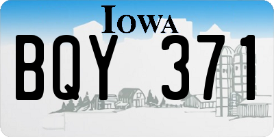 IA license plate BQY371
