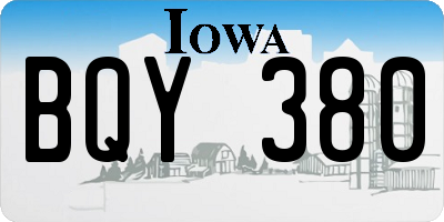 IA license plate BQY380