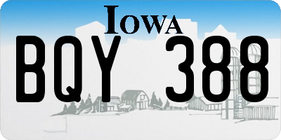 IA license plate BQY388