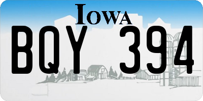 IA license plate BQY394