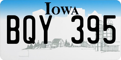 IA license plate BQY395