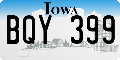 IA license plate BQY399