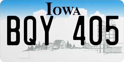 IA license plate BQY405