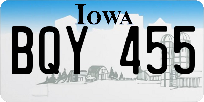 IA license plate BQY455