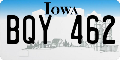 IA license plate BQY462