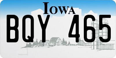 IA license plate BQY465