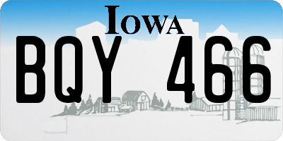 IA license plate BQY466