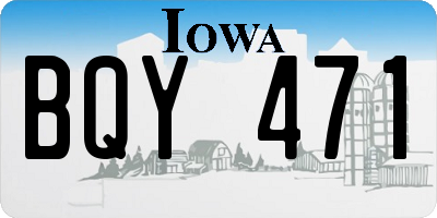 IA license plate BQY471
