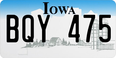 IA license plate BQY475