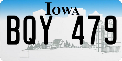 IA license plate BQY479
