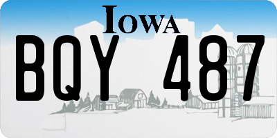 IA license plate BQY487