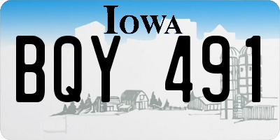 IA license plate BQY491