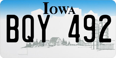 IA license plate BQY492