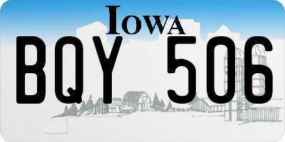 IA license plate BQY506